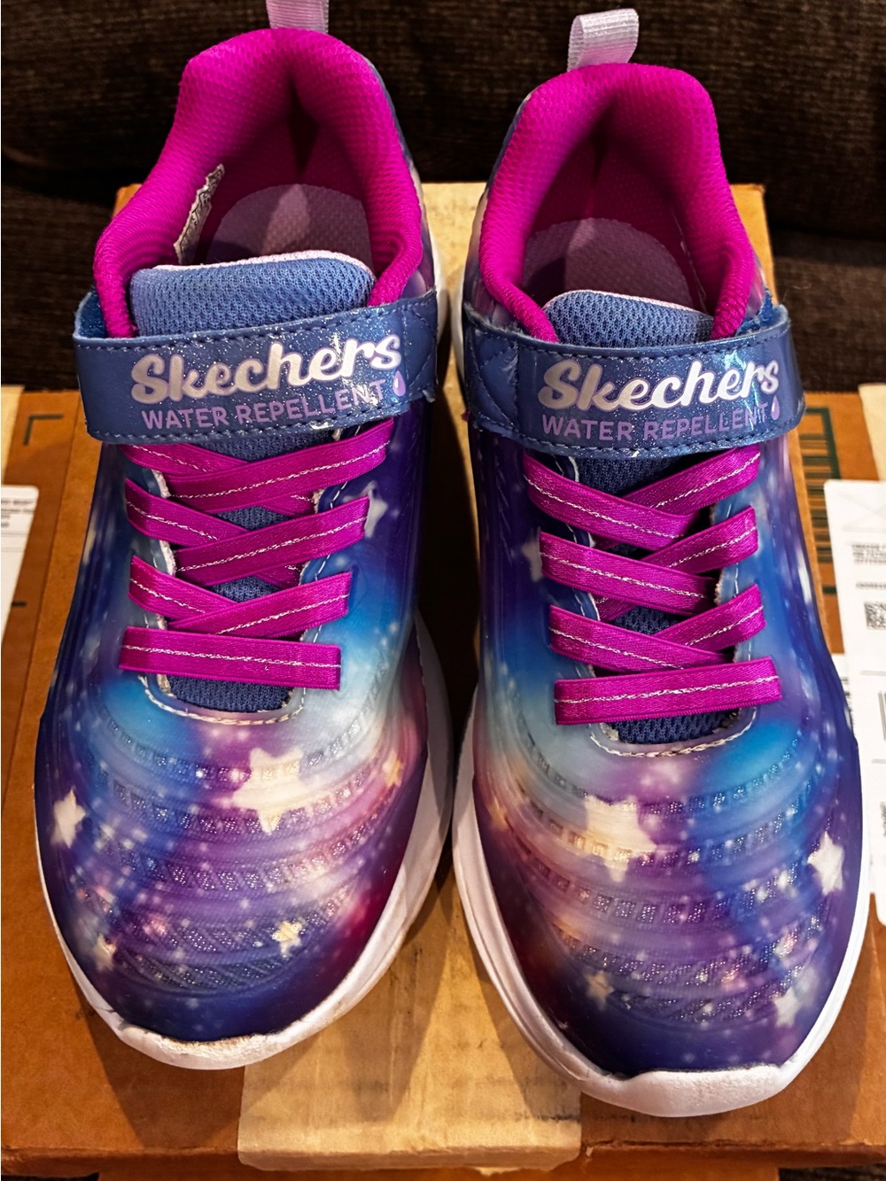 Skechers Kids Galaxy Water Repellent Sneakers - Purple/Pink size 12.5